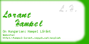 lorant hampel business card